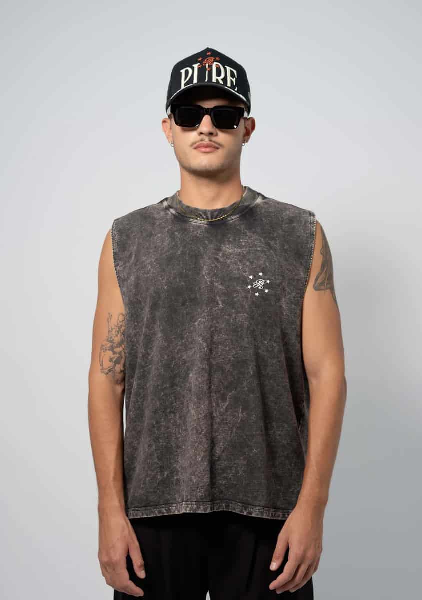Still Hungry Washed Gray Tank Top - miniatura 5