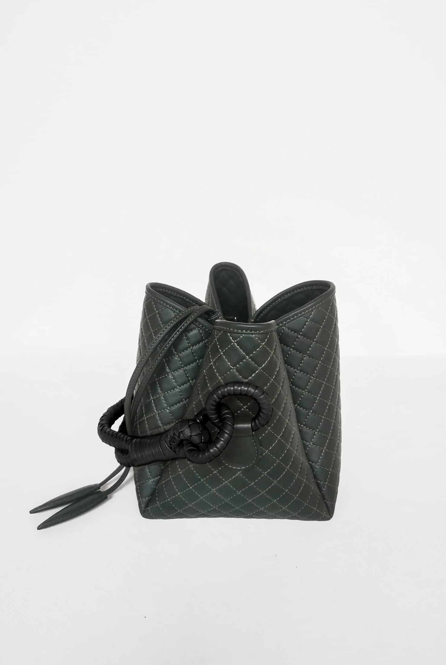 Tulip Mini Bucket Bag, Green & Black - miniatura 2