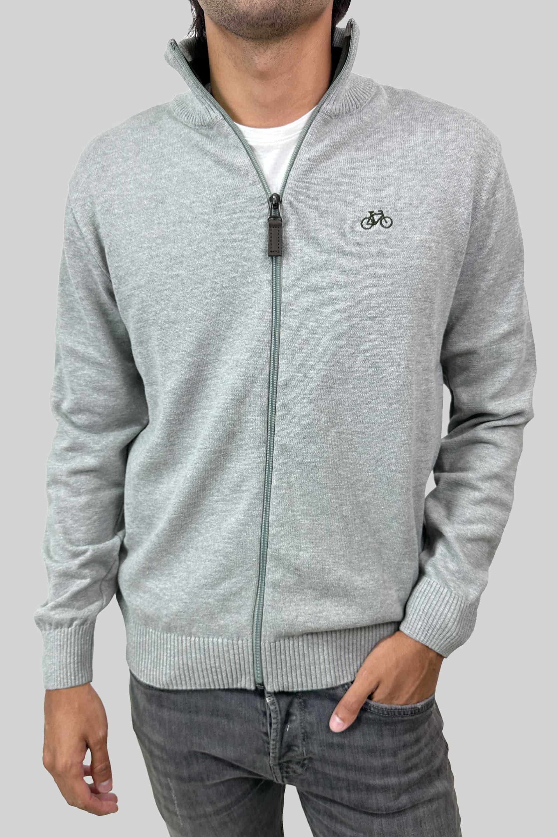 SACO FULL ZIP GRIS CLARO - miniatura 1