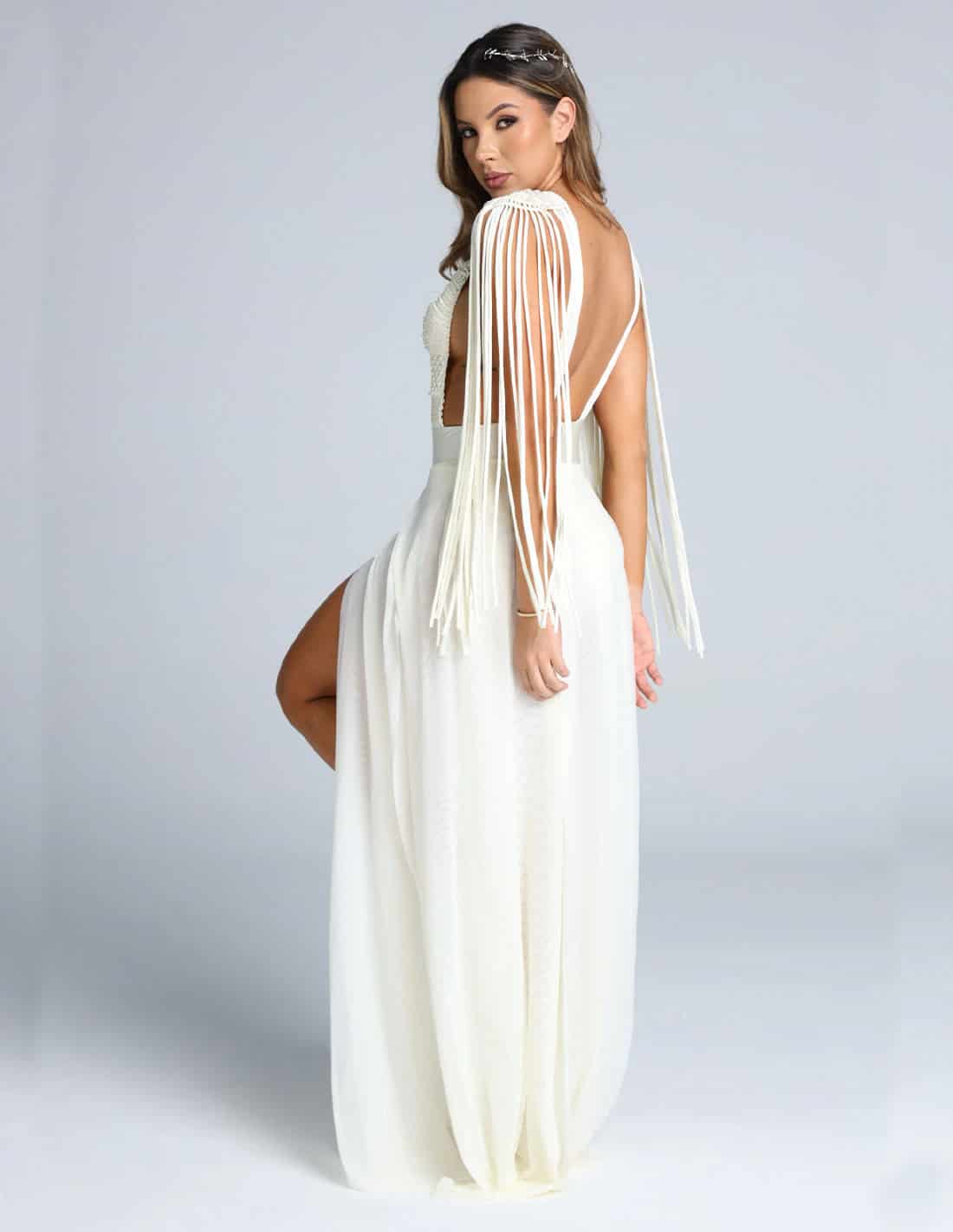 Vestido Atenas Marfil - miniatura 3