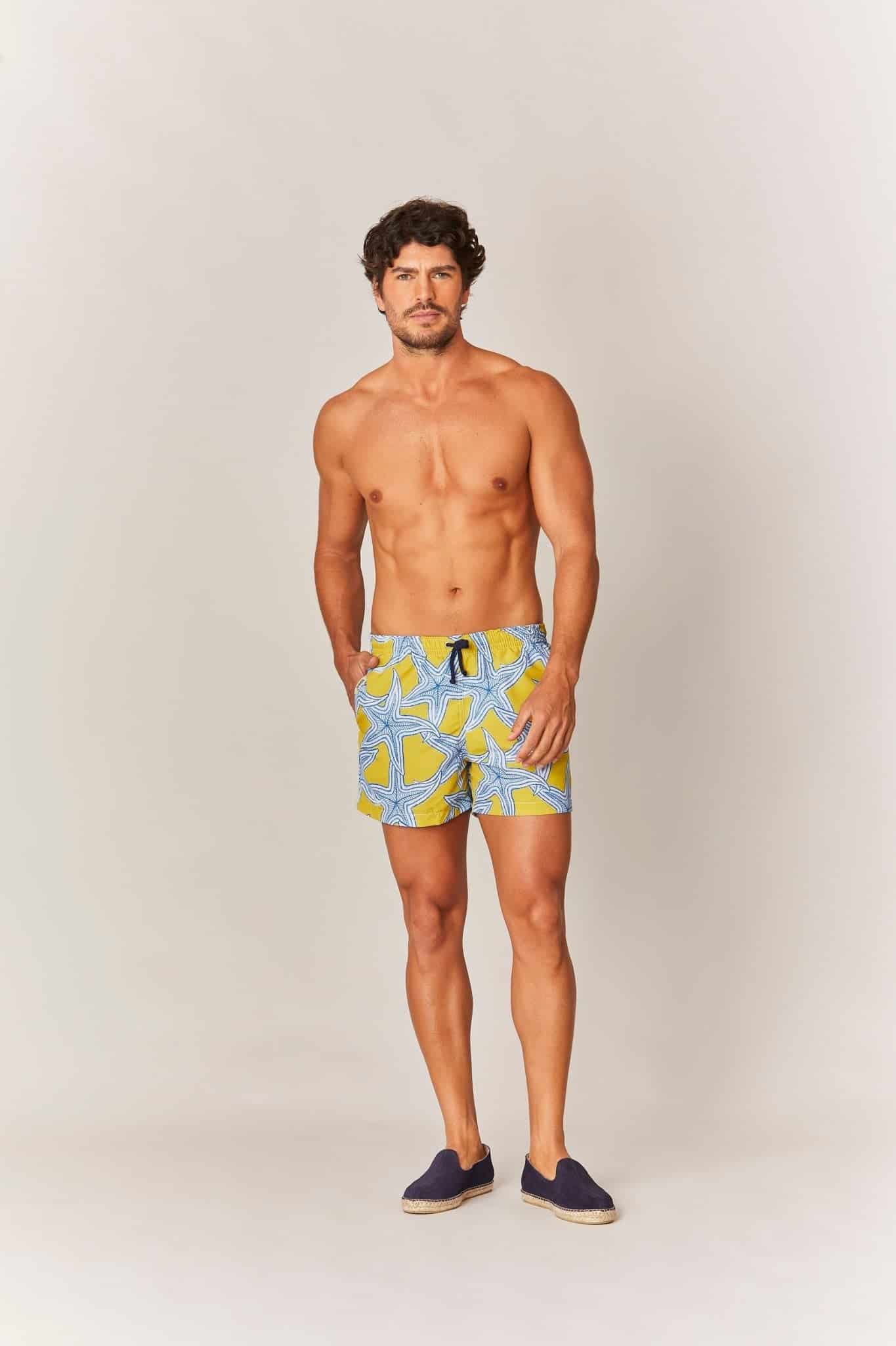 Men's star yellow swim trunk - miniatura 2