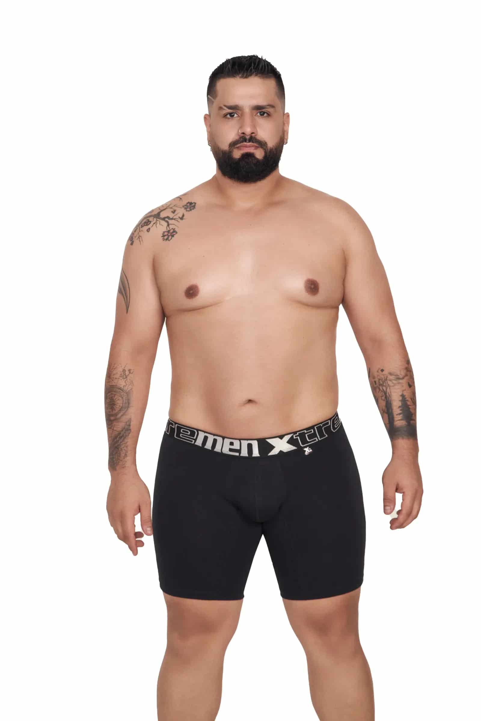 BOXER ALGODÓN FONDO ENTERO EXTRAGRANDE NEGRO - miniatura 3