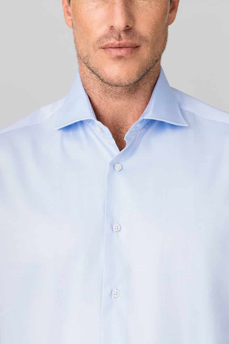 Men's italian cotton shirt light blue - miniatura 4