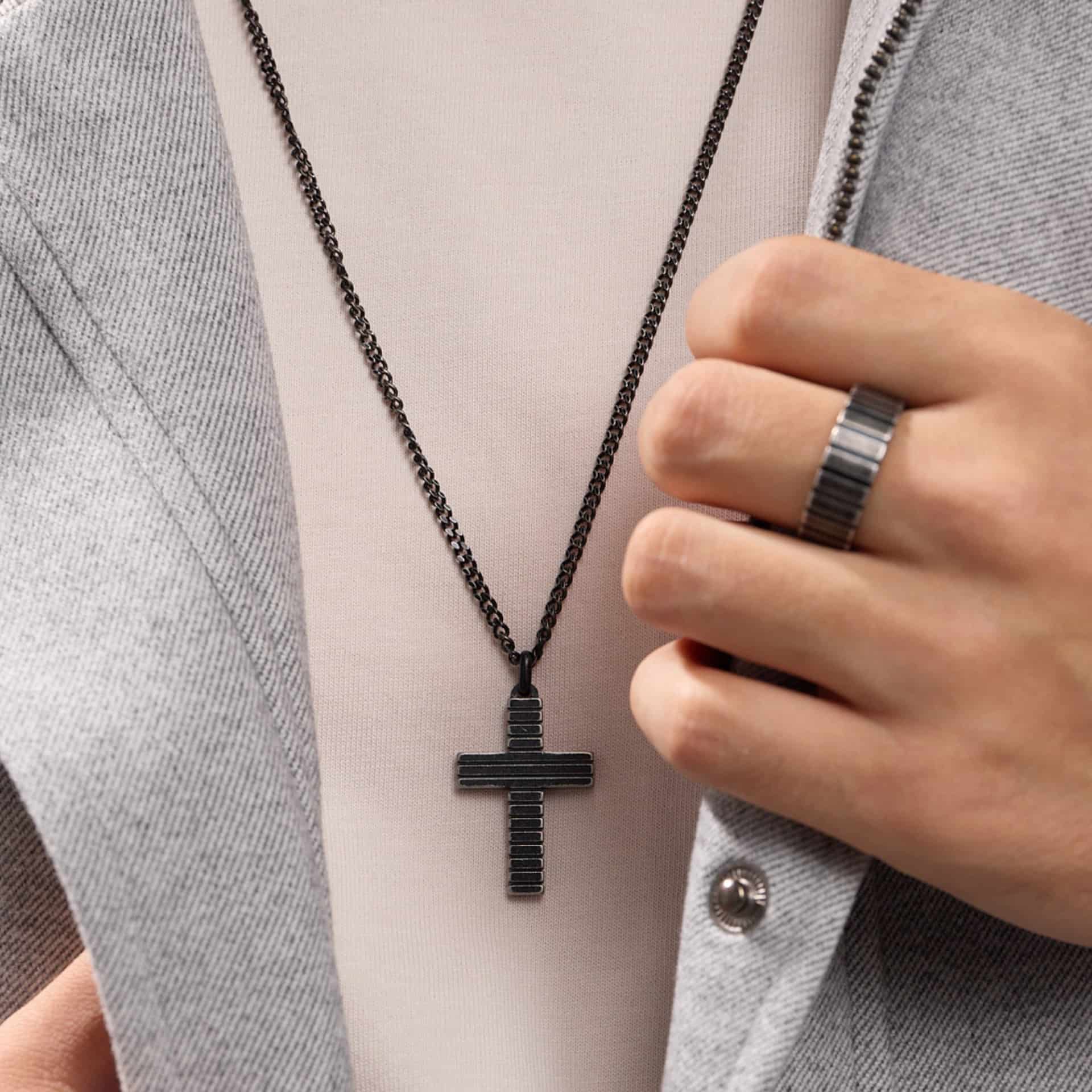 Collar Grooved Cross - miniatura 1