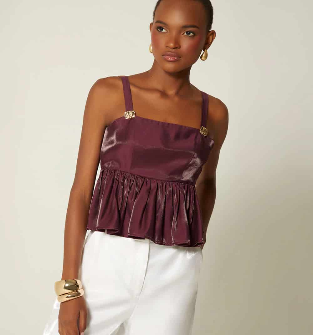 Blusa peplum de tiras - miniatura 5