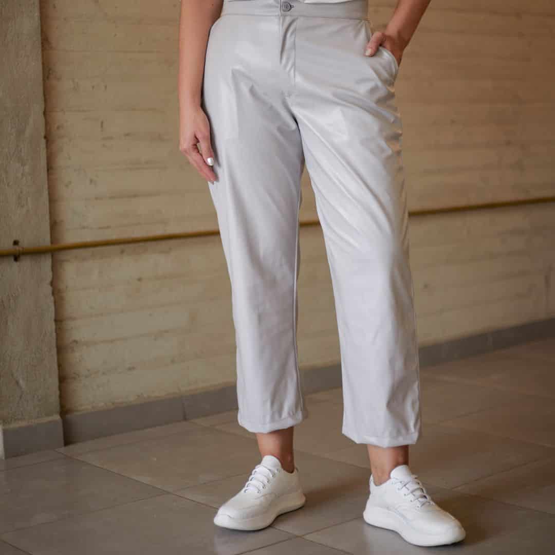 Pantalón Cuerina Gris - miniatura 3
