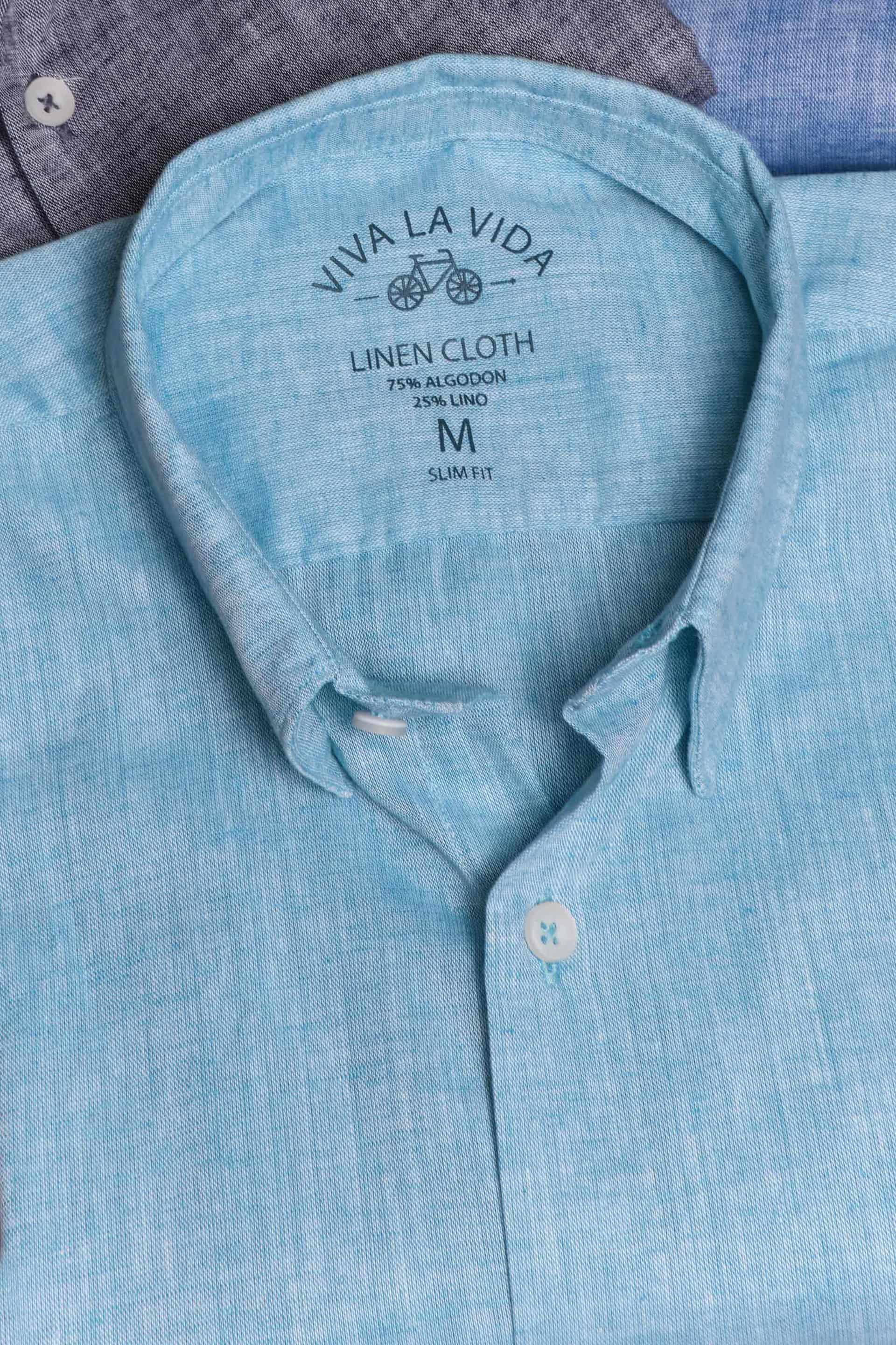 CAMISA LINO AQUA - miniatura 3