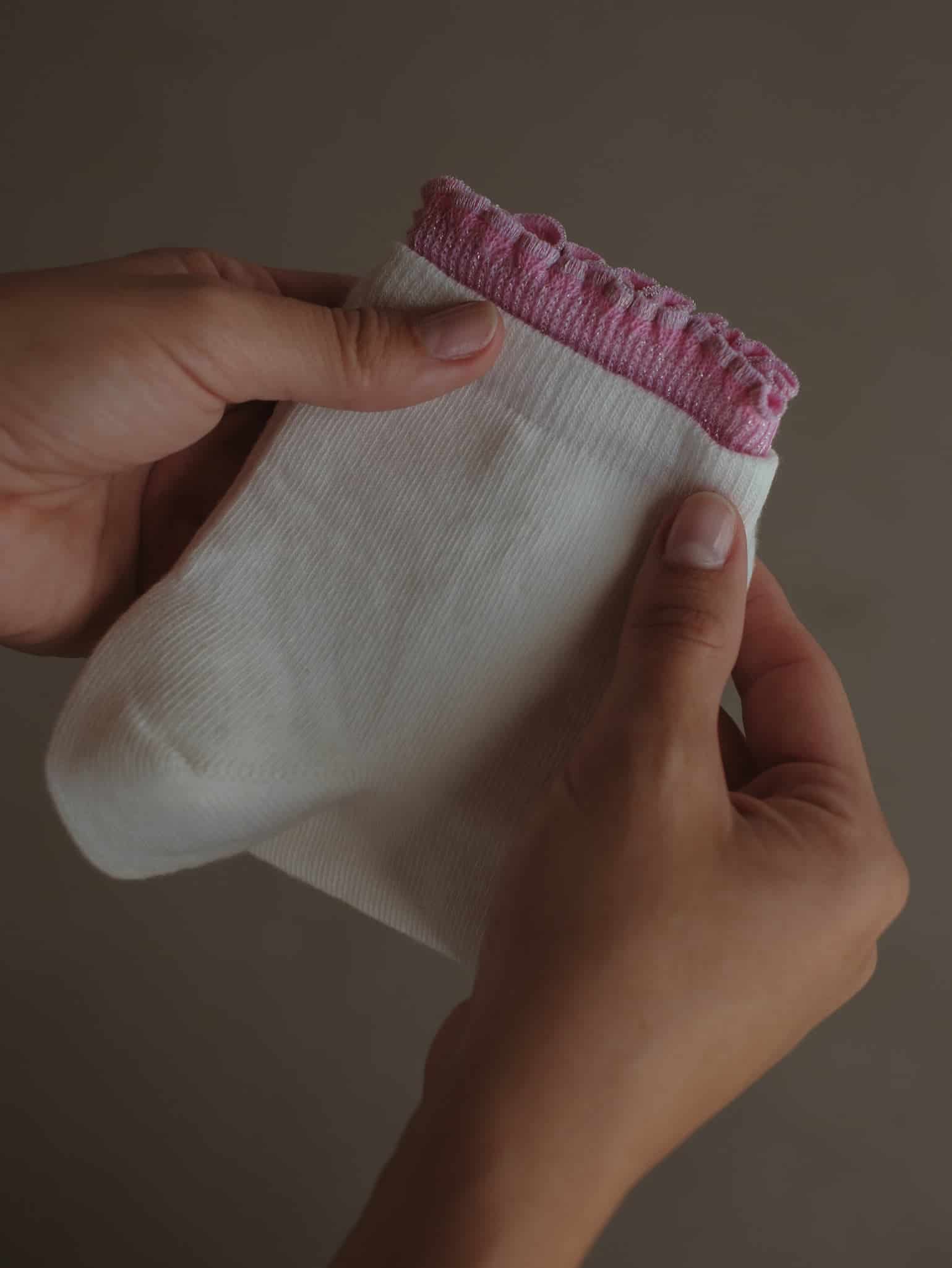GIRLY LAYERING SOCKS - PINK ON WHITE - miniatura 1