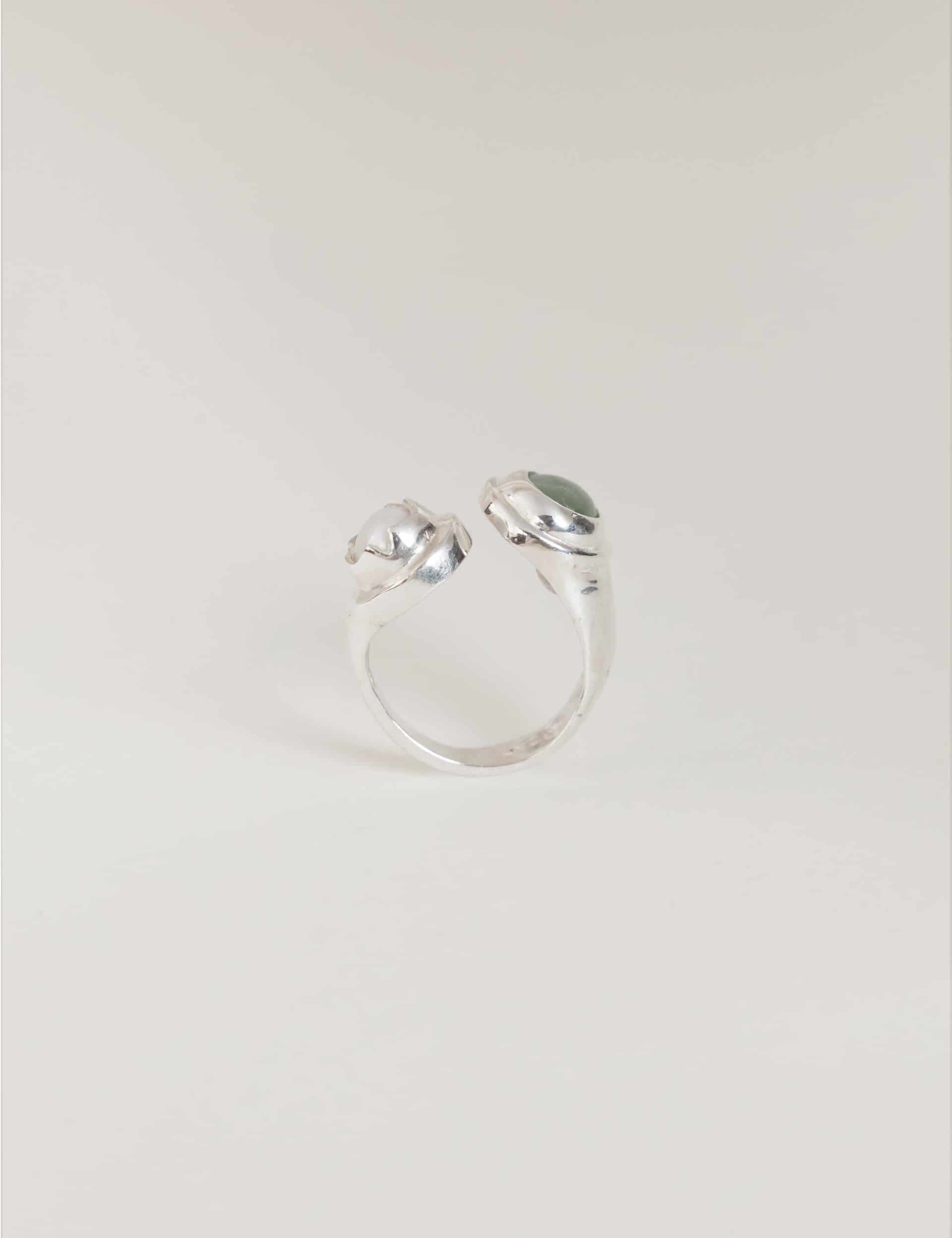 Anillo Lado Revés Crisoprasa - miniatura 3