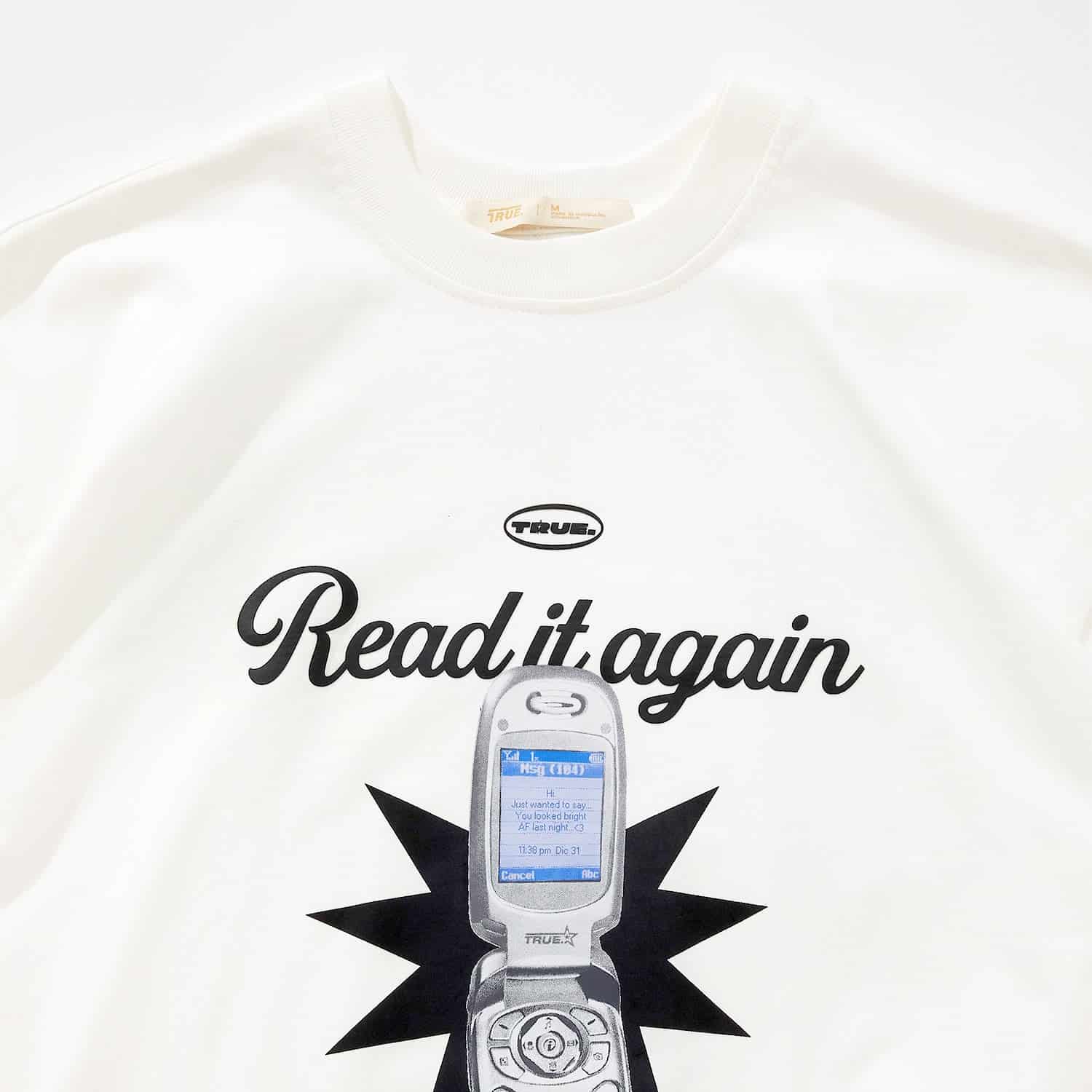Text Me Boxy T-Shirt - Cream - miniatura 5