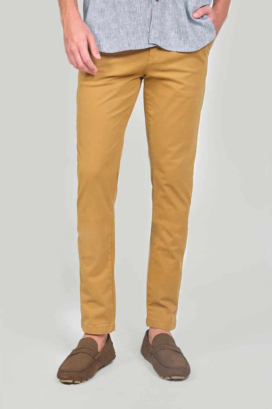 Pantalón Chino Slim Fit Dril Camel - miniatura 8