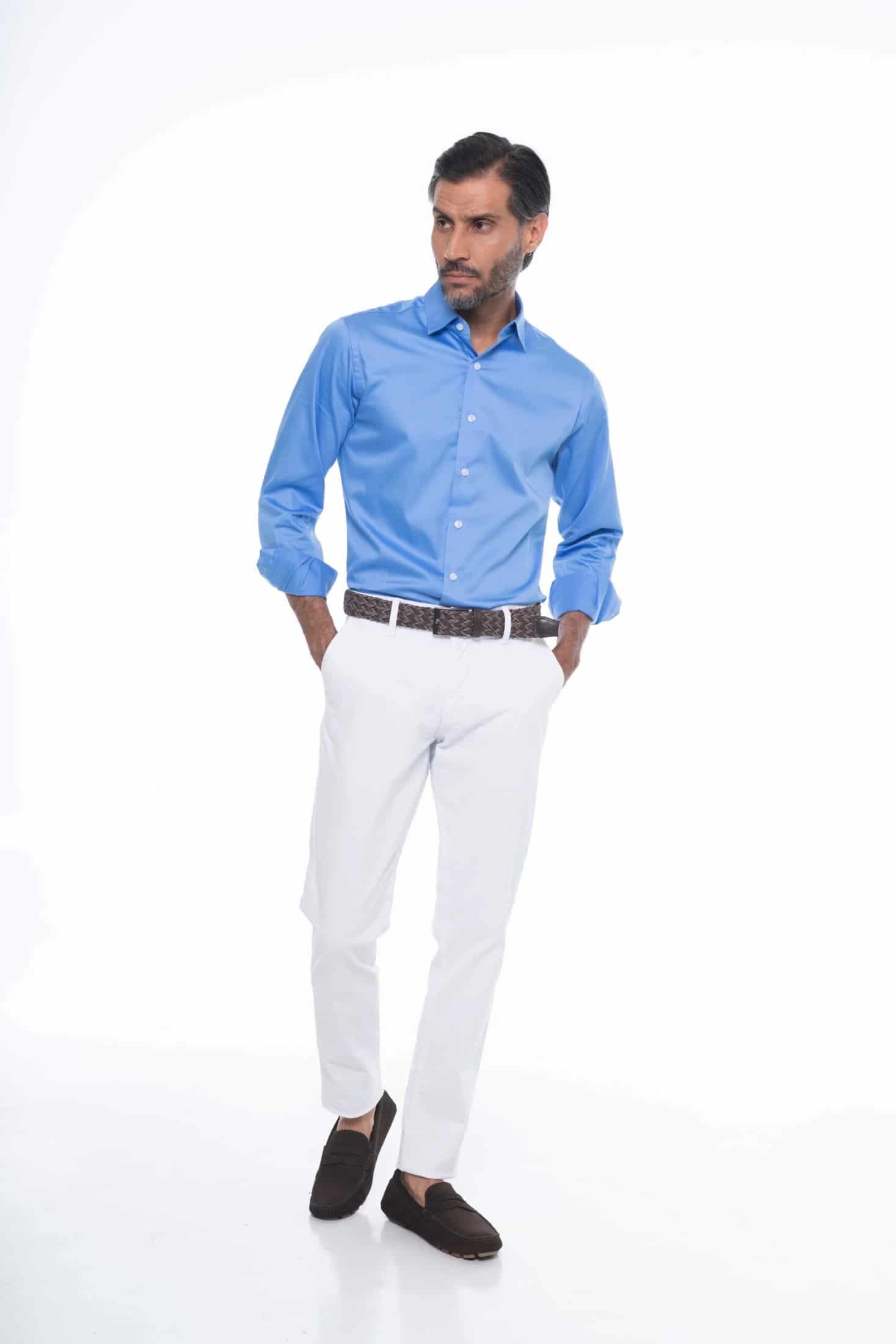 Camisa Genova Azul Medio - miniatura 3