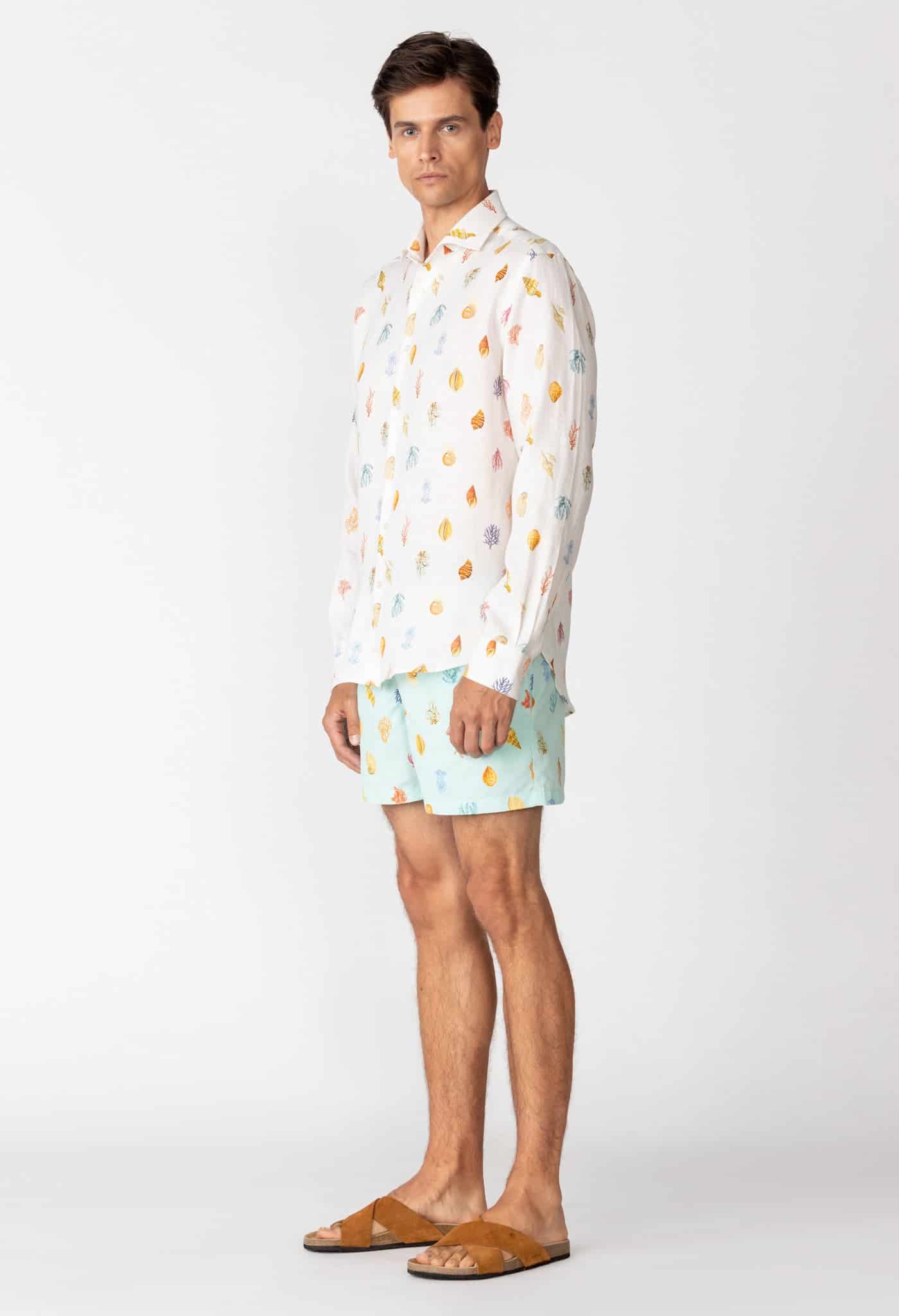 Men's linen shirt white conseil - miniatura 3