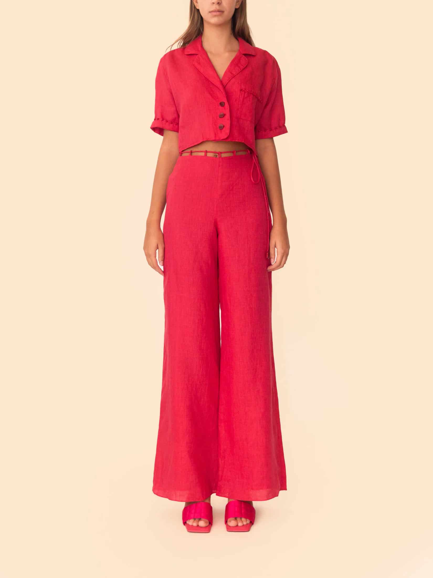 VERA PANT CHERRY RED - miniatura 5