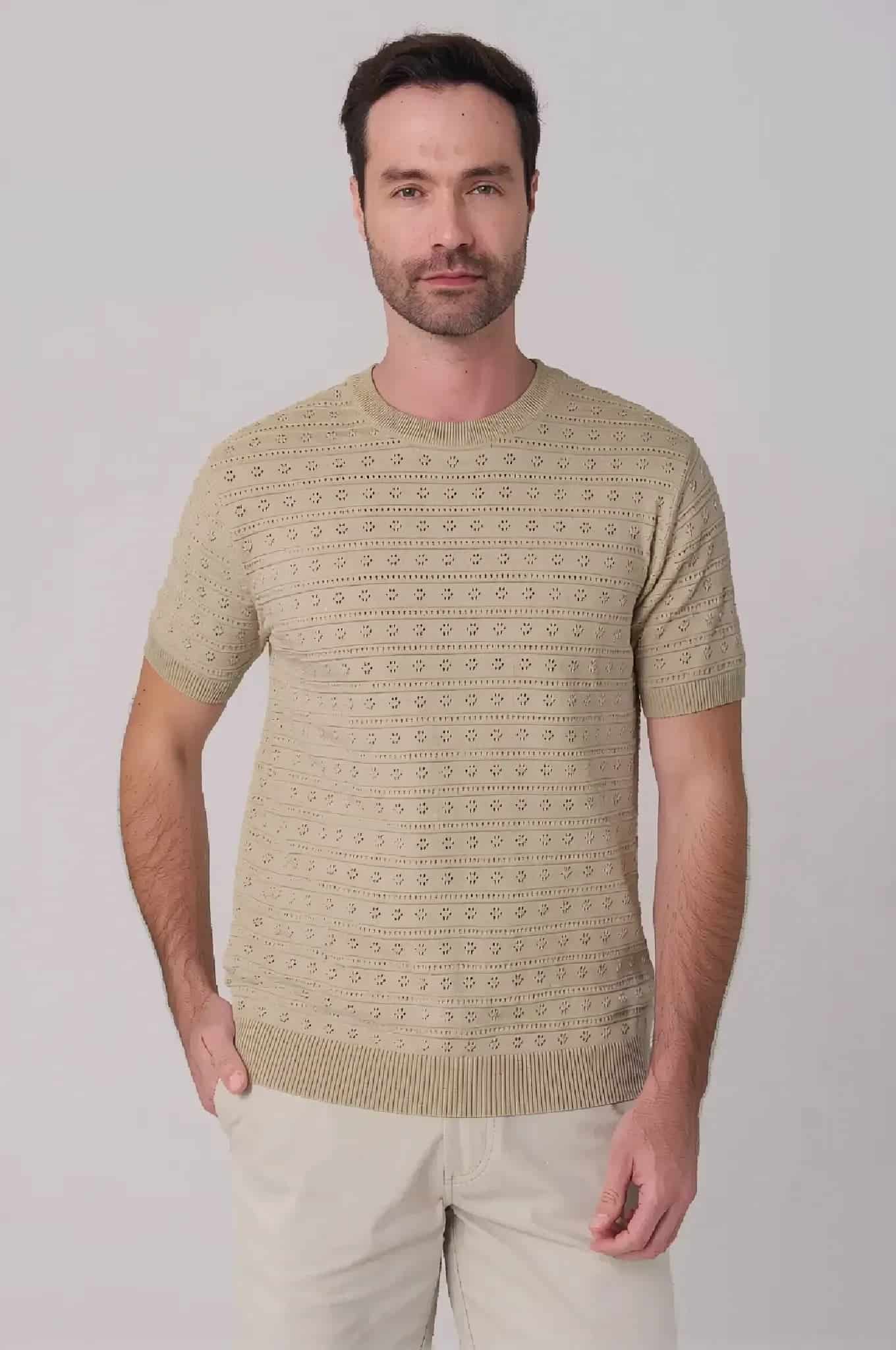 Camiseta tejida casual Js - miniatura 1