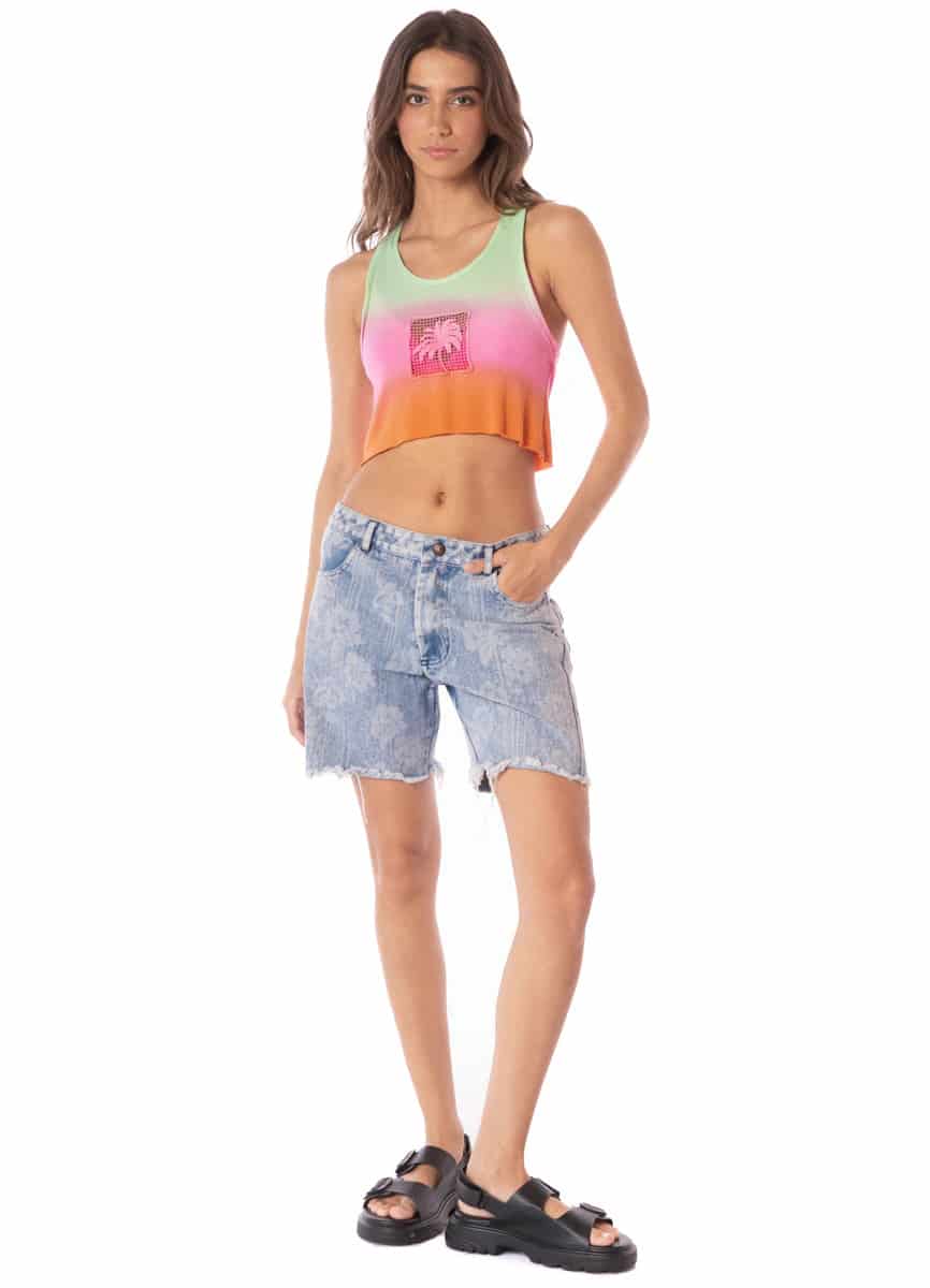 Maaji Floral Jean Blue Enzo Shorts - miniatura 1