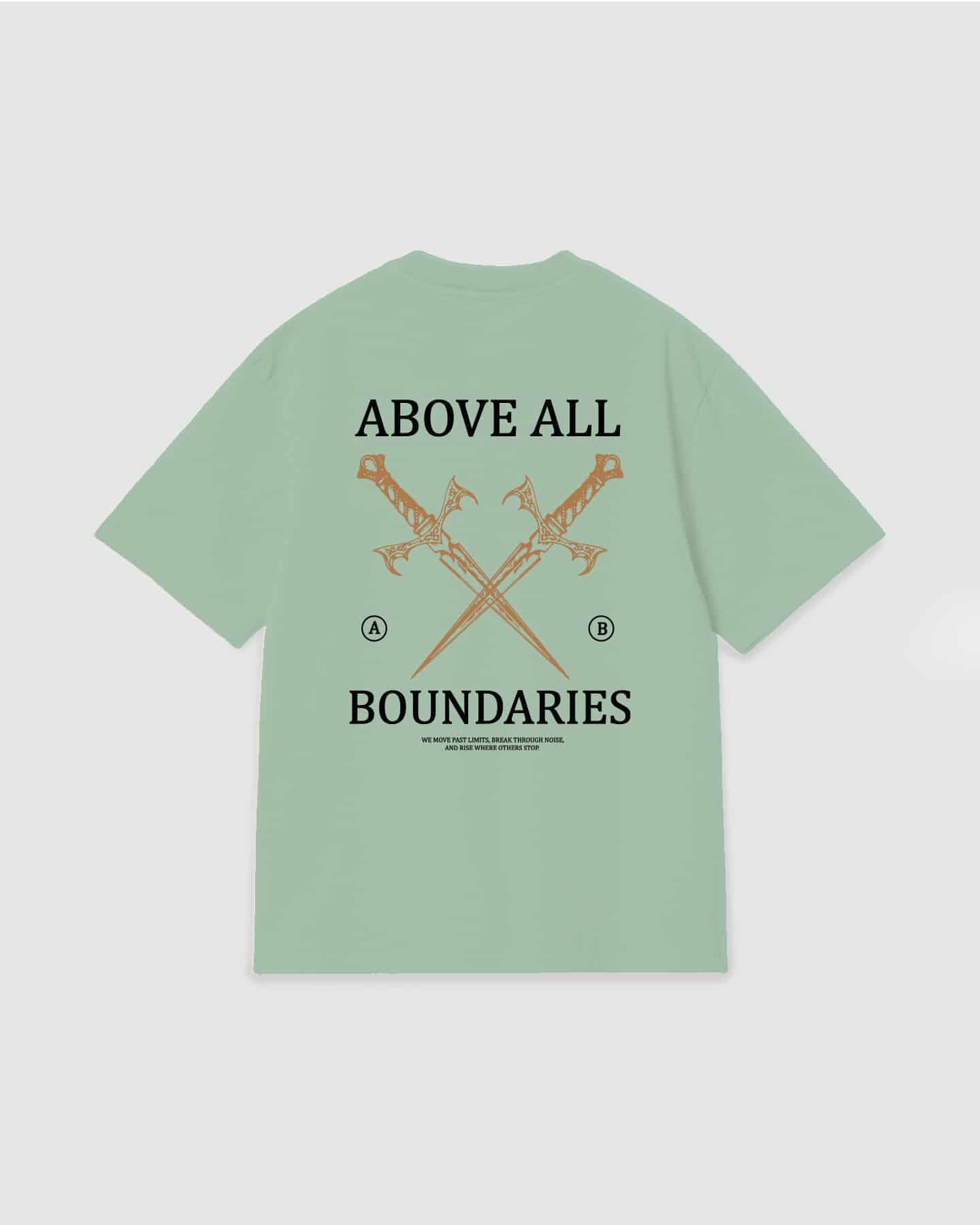 Oversized T Shirt Boundaries Light Green - miniatura 1