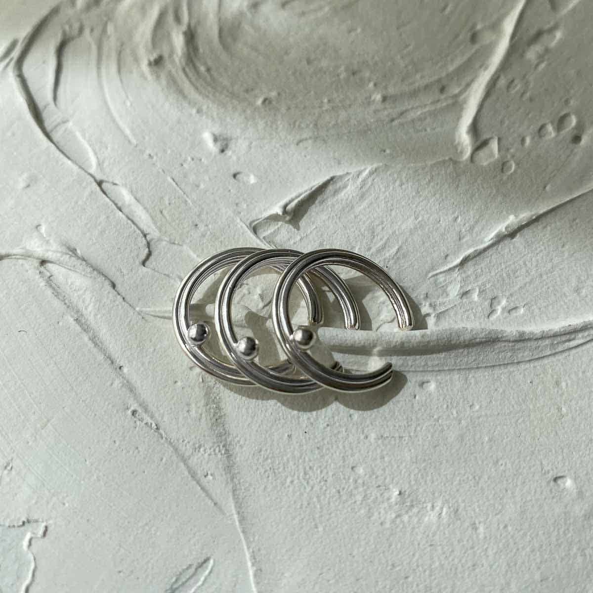 EAR CUFF LAMELL PLATA - miniatura 1