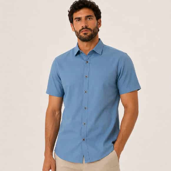 CAMISA MC 100% ALGODON HOMBRE - miniatura 1