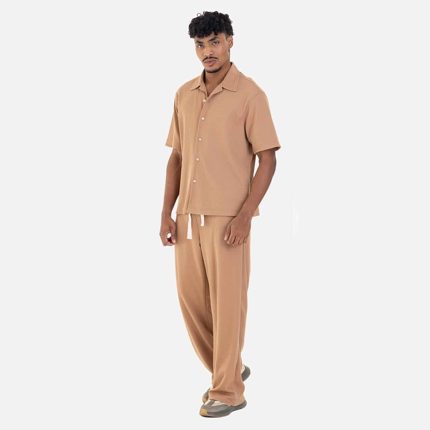 Relaxed Short Sleeve Shirt Mocca - miniatura 6