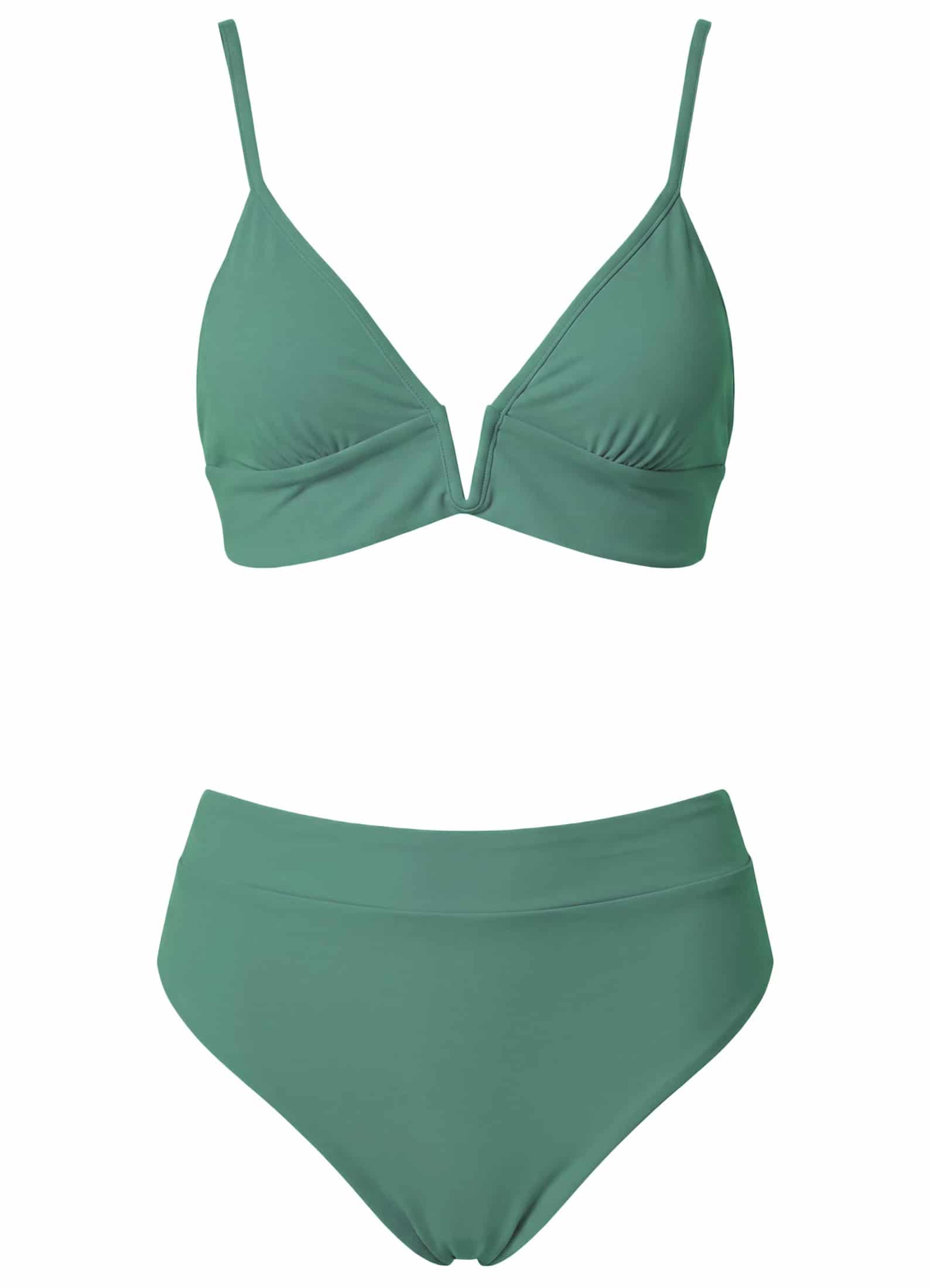 Maaji Eucalyptus Green Suzy Q High Rise Classic Bikini Bottom - miniatura 5