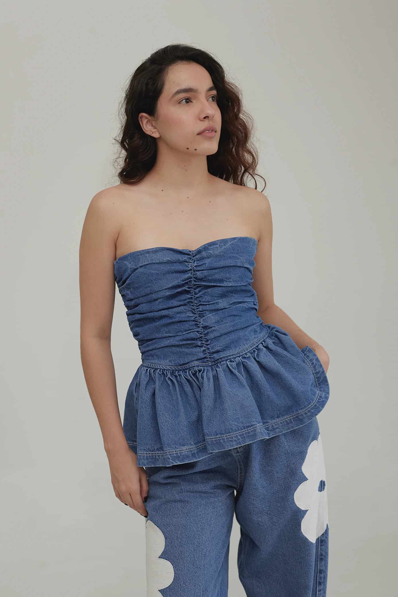 Top Poema Denim - miniatura 1