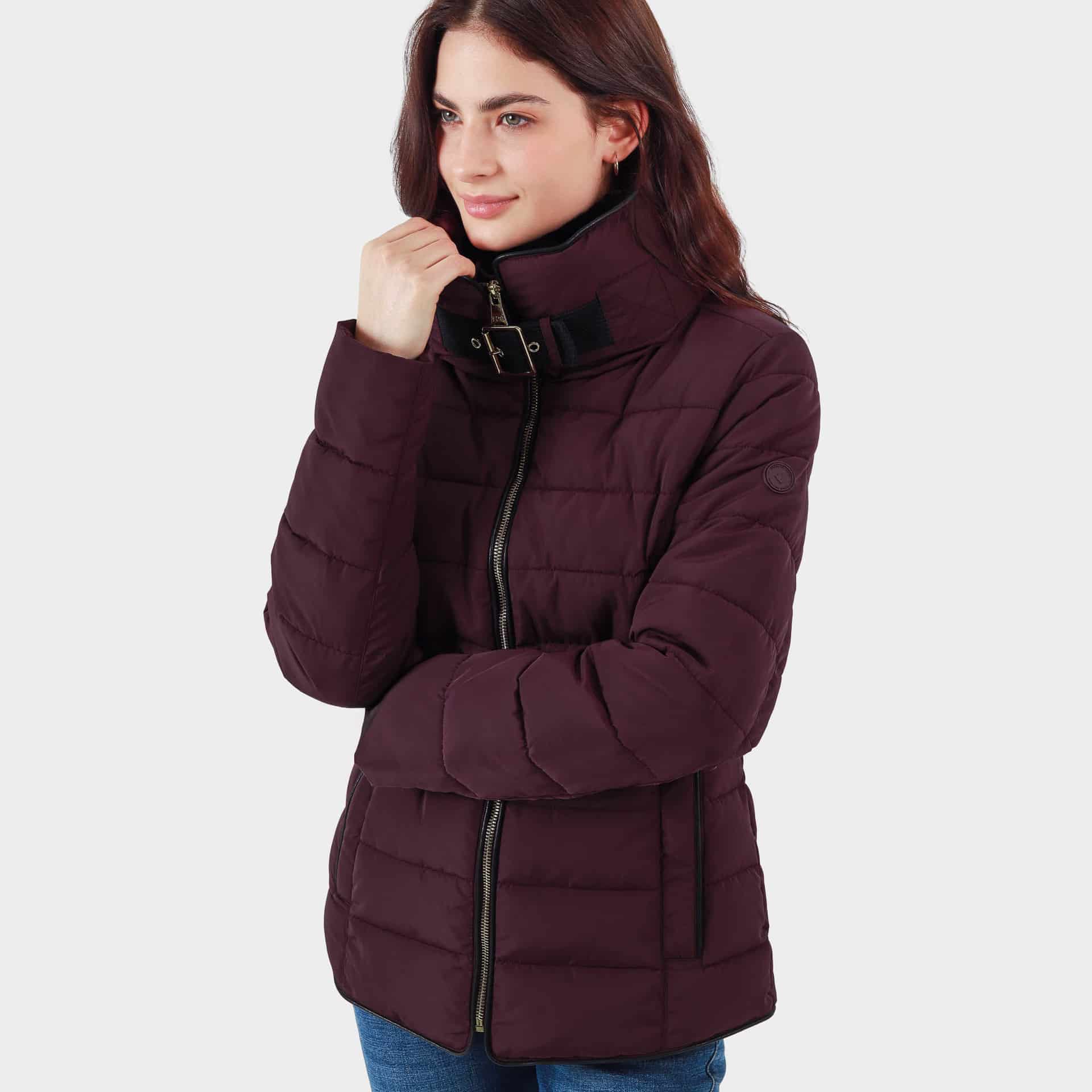 Chaqueta acolchada cuello alto con capucha interna - miniatura 8