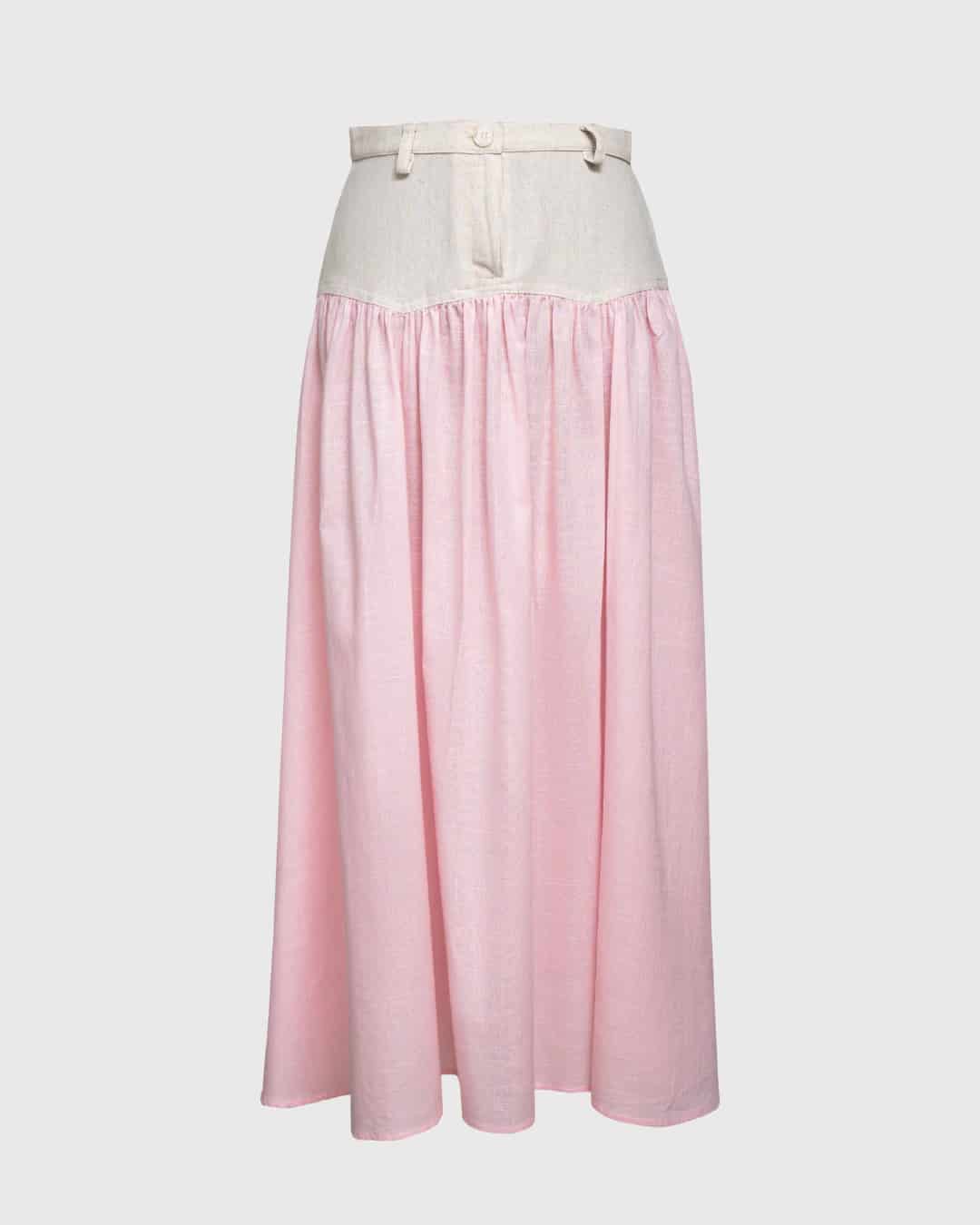 SAND STRIPE SKIRT (ROSA) - miniatura 1
