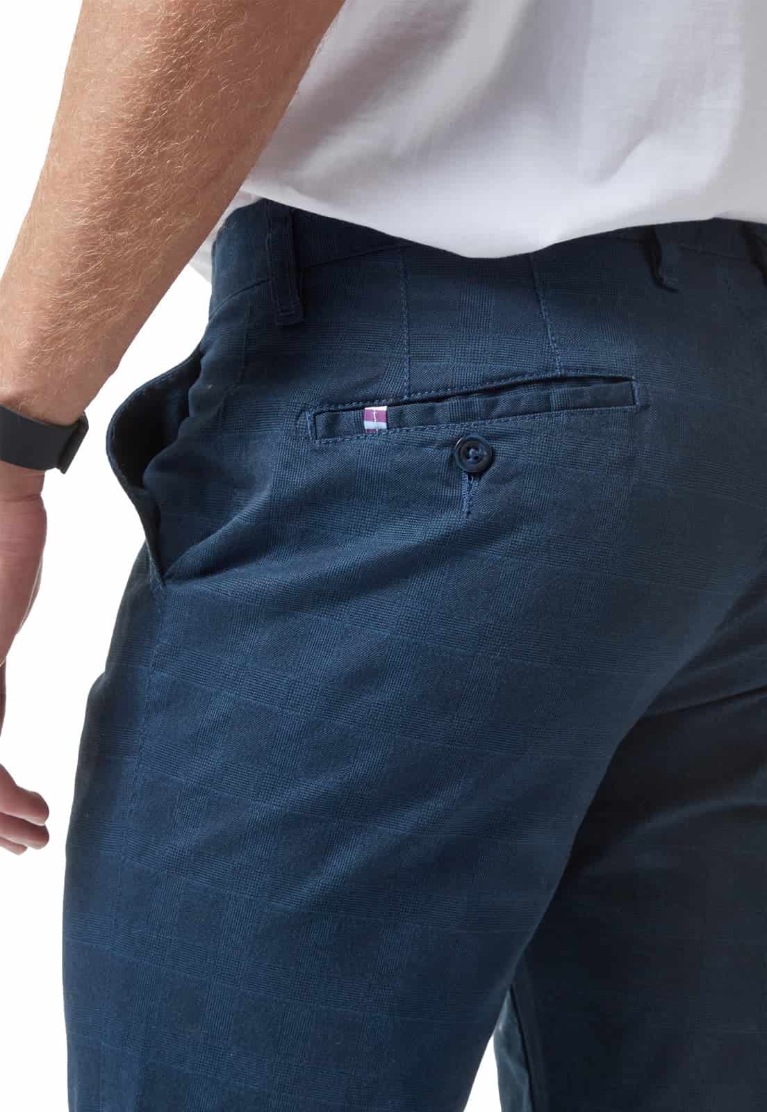 Pantalón dril a cuadros azules - miniatura 5