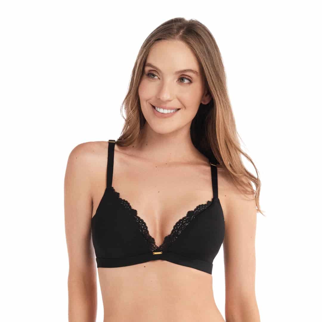 BRASIER TRIANGULAR CON ESCOTE EN ENCAJE - miniatura 3