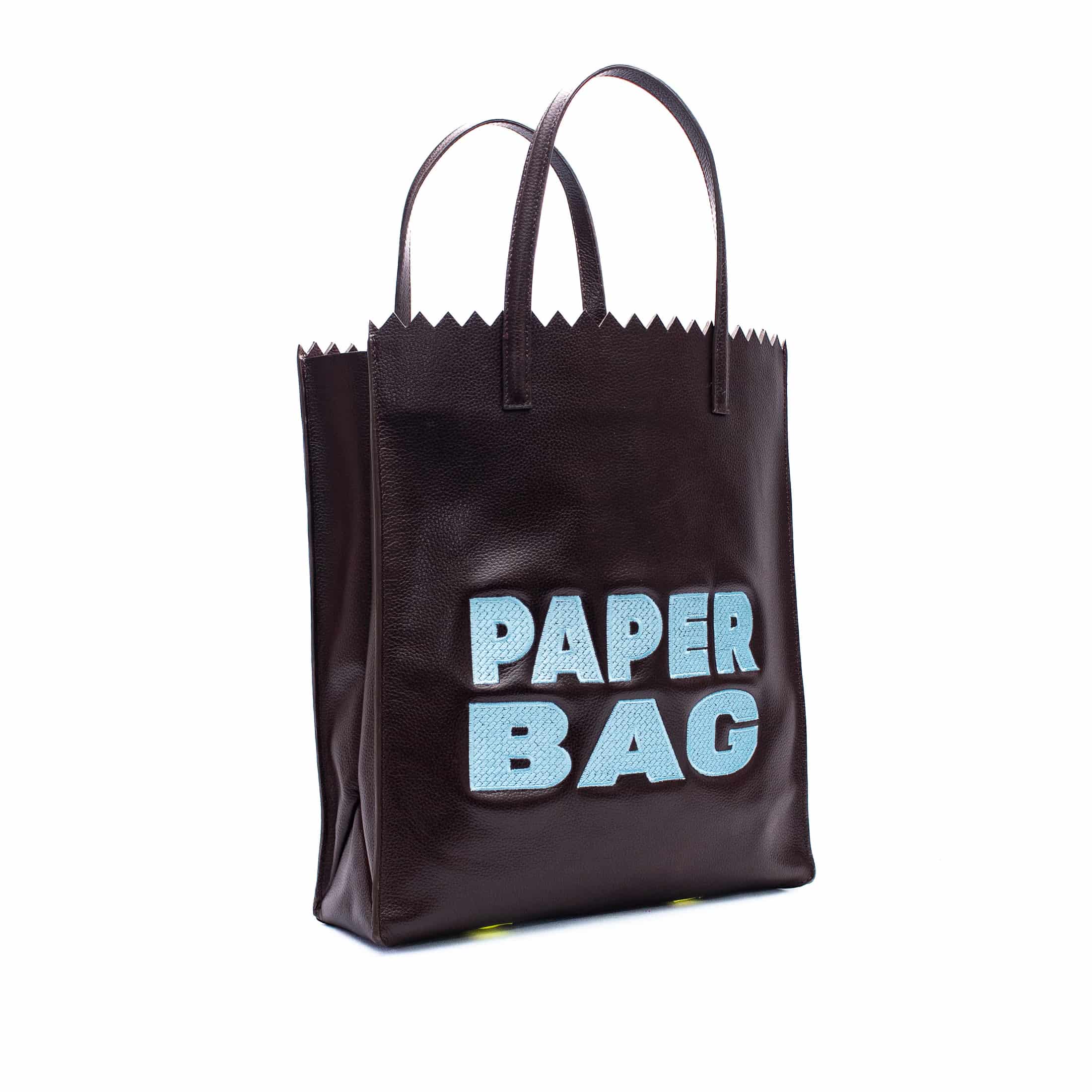 PAPER BAG chocolate x sky blue - miniatura 2