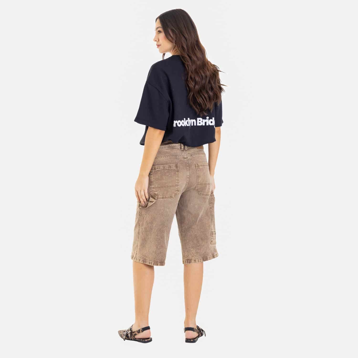 Boxy Fit Tee Brooklyn Bridge Negro - miniatura 9
