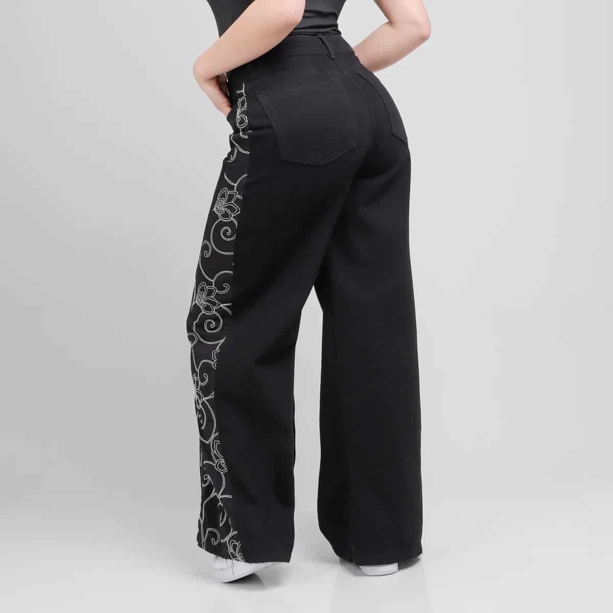 Jean Axspen Wide Leg Ax-2968 Negro - miniatura 3