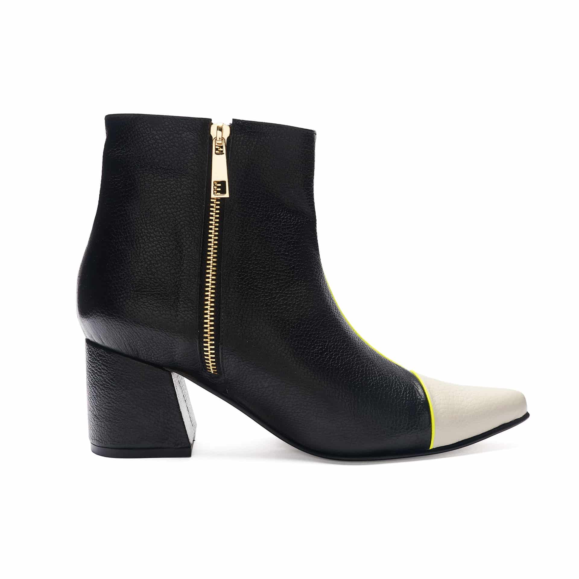 ANKLE boots - BLACK X BEIGE - miniatura 1