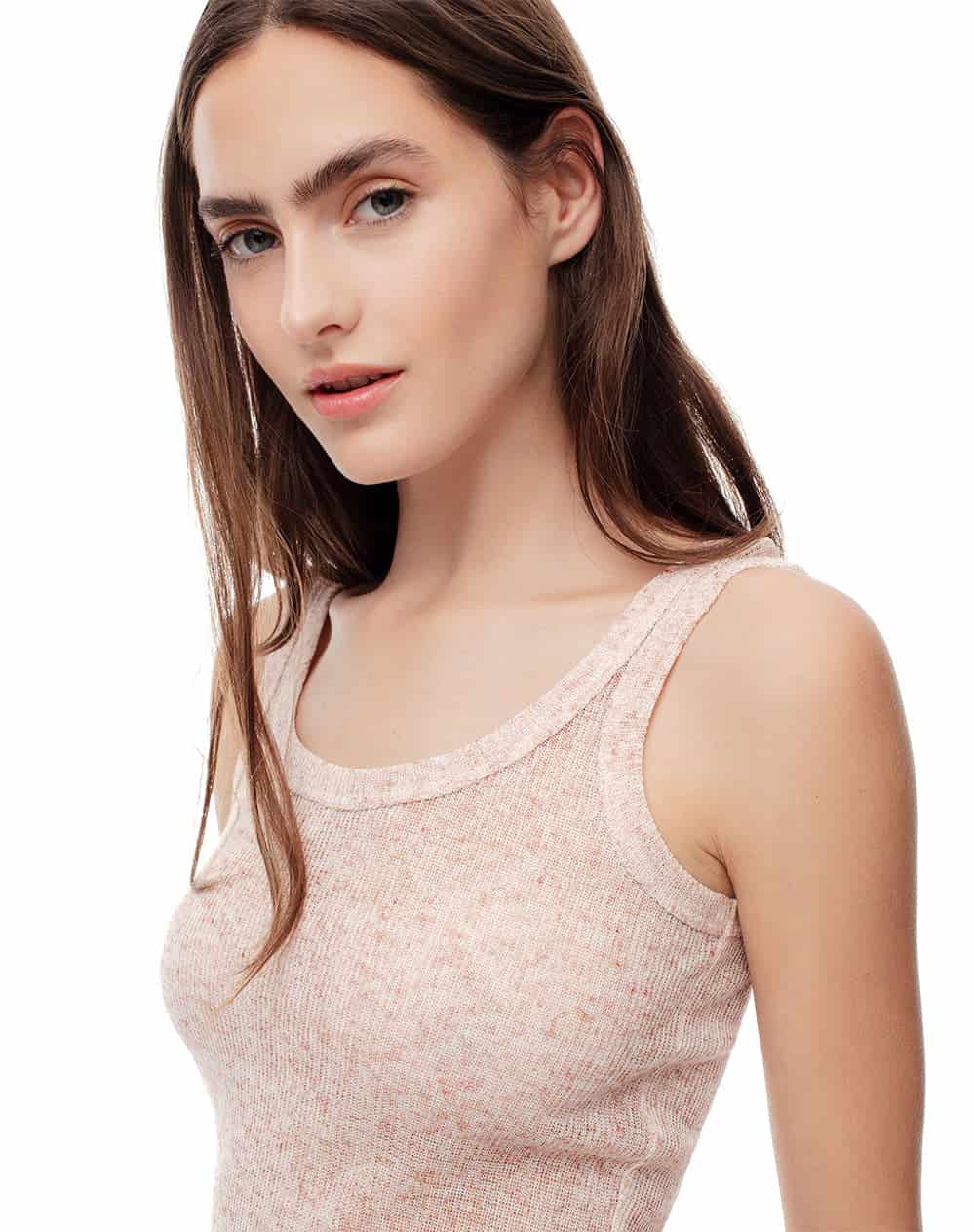 Camiseta esqueleto slim tranparencia crema mujer - miniatura 4