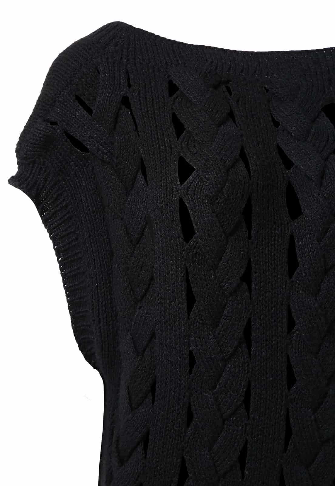 FLAT BRAIDED KNITTED DRESS - miniatura 8