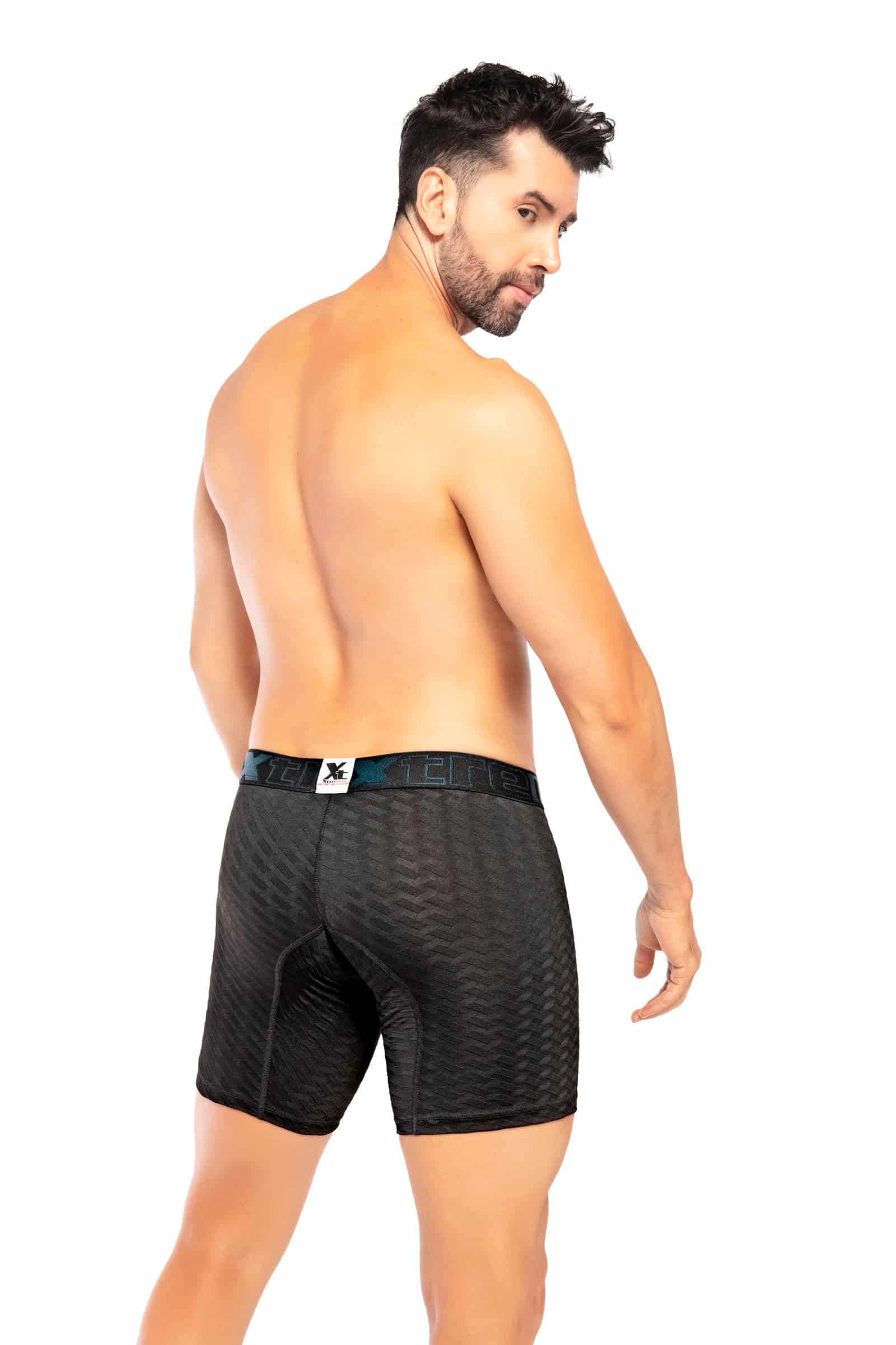 BOXER CLASICO LARGO MICROFIBRA JACQUARD RAYO  NEGRO - miniatura 2