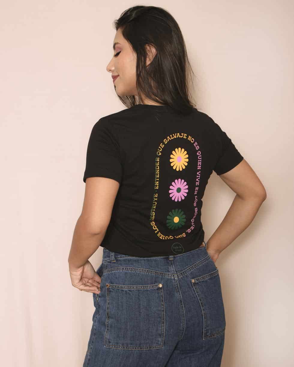 camiseta negra para mujer - miniatura 1