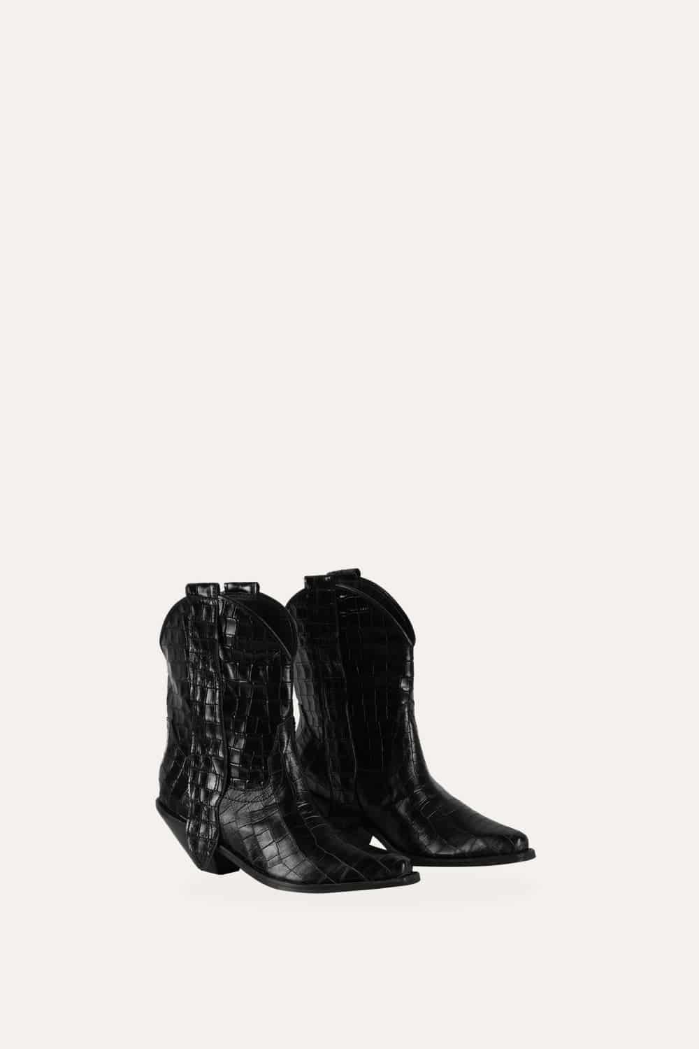 Footsteps In The Sand Boots in Black Crocco - miniatura 2