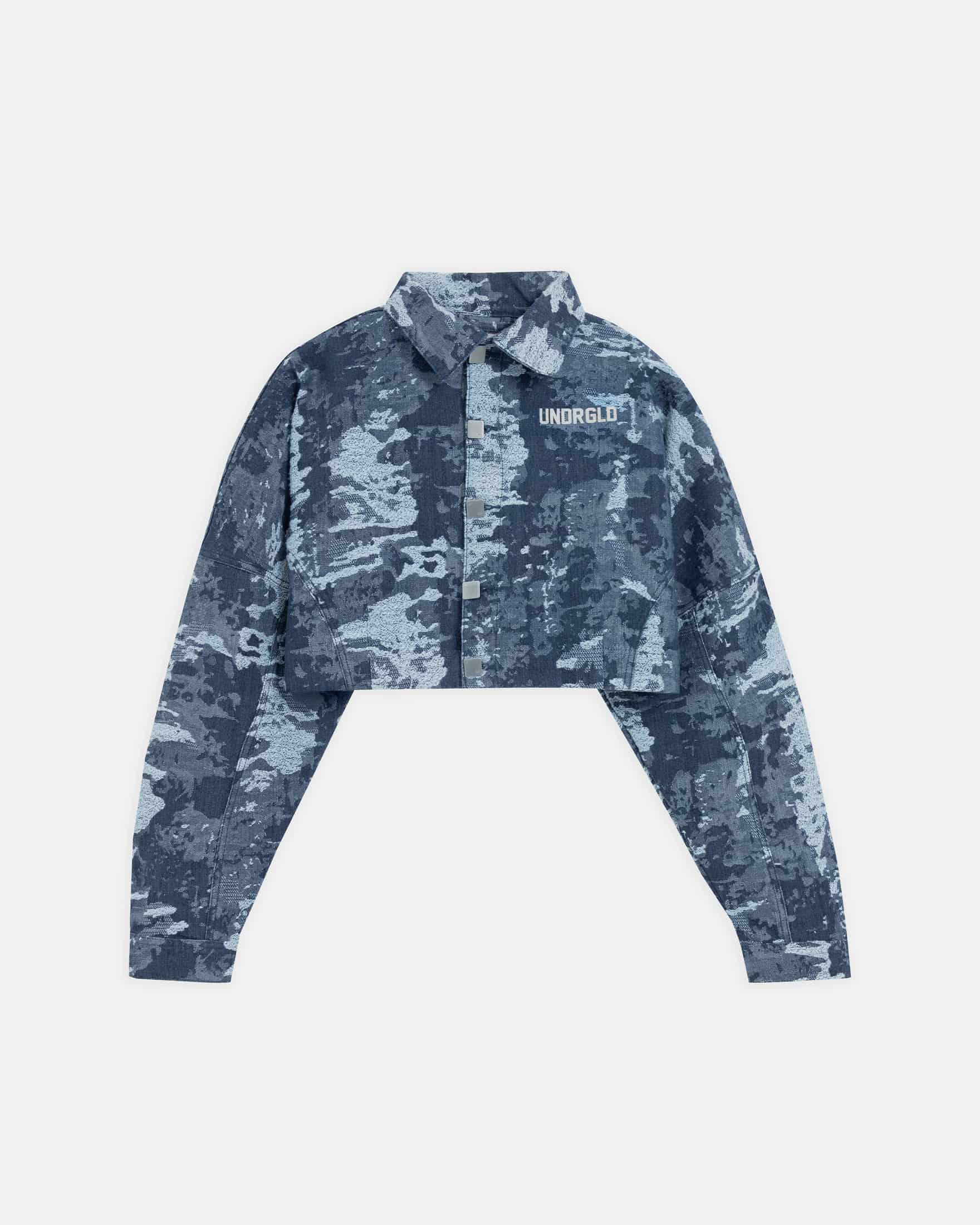 W Capsule UNDRGLD Jacquard Jacket Cammo Blue - miniatura 1
