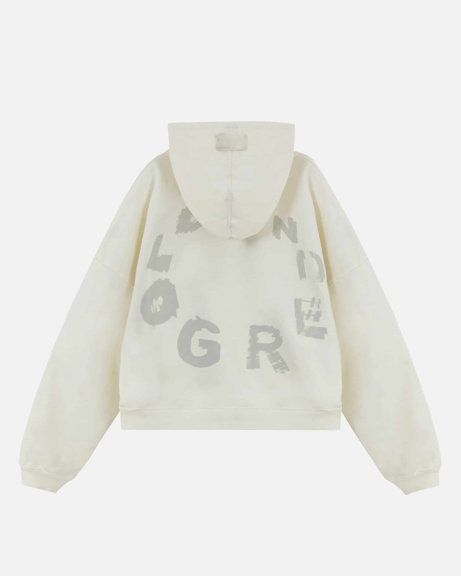 Echoes Tremor Boxy Fit Hoodie White - miniatura 3