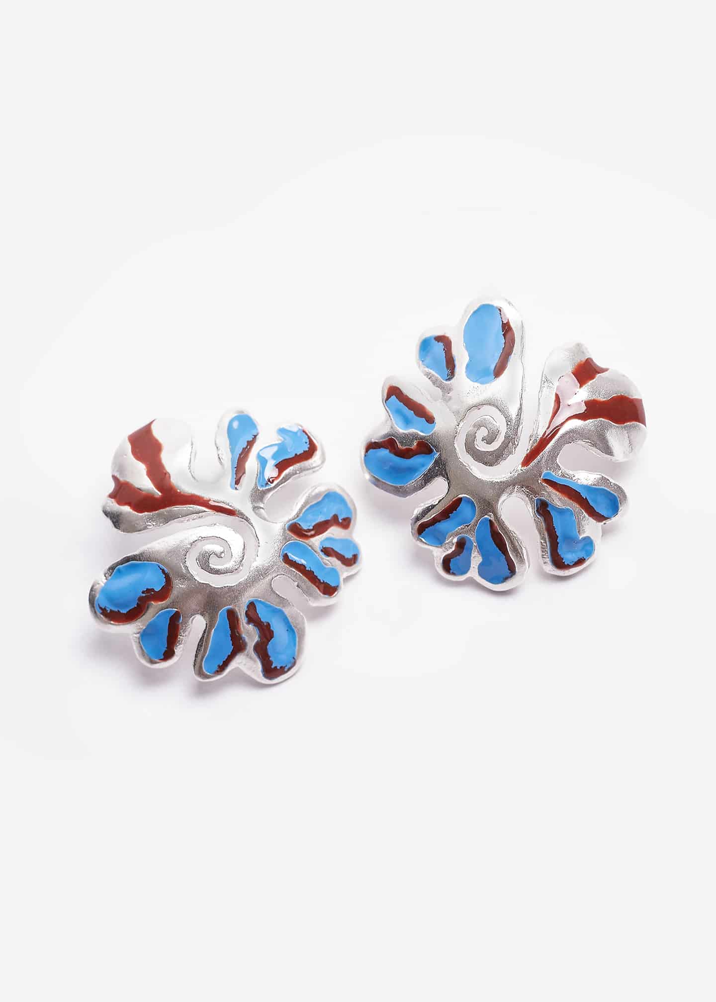 Aretes Aurora Espiral Azul - miniatura 2