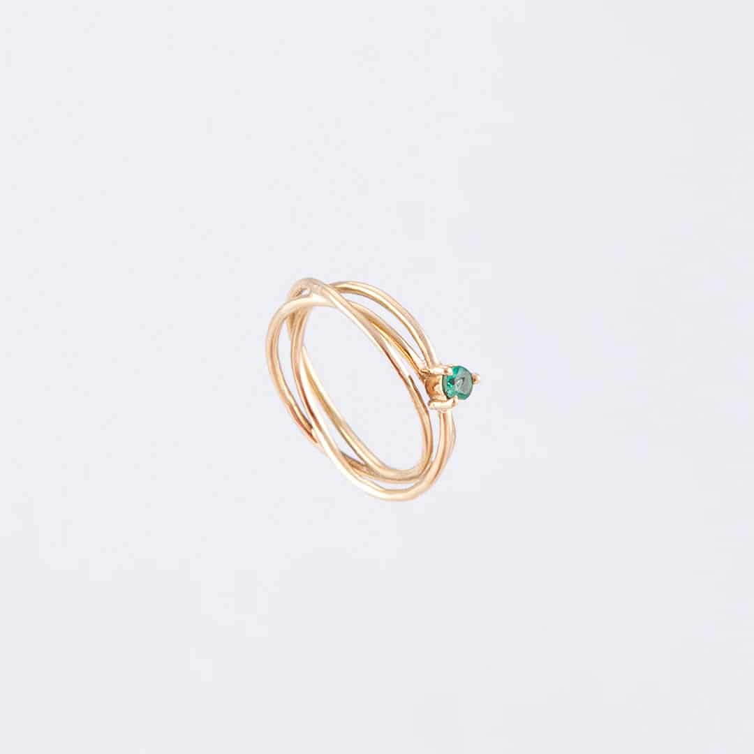 Anillo Alma Esmeralda Oro 18K - miniatura 1