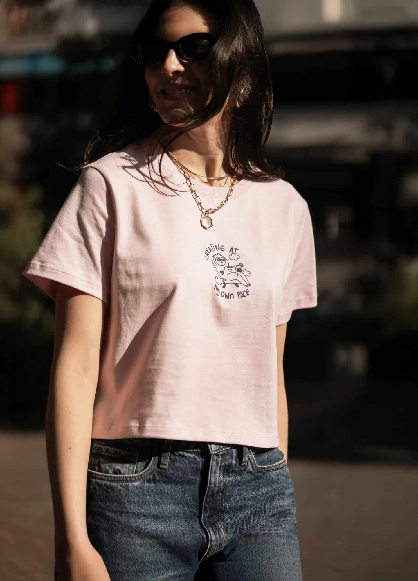 Own Pace Crop Top – Rosa - miniatura 5