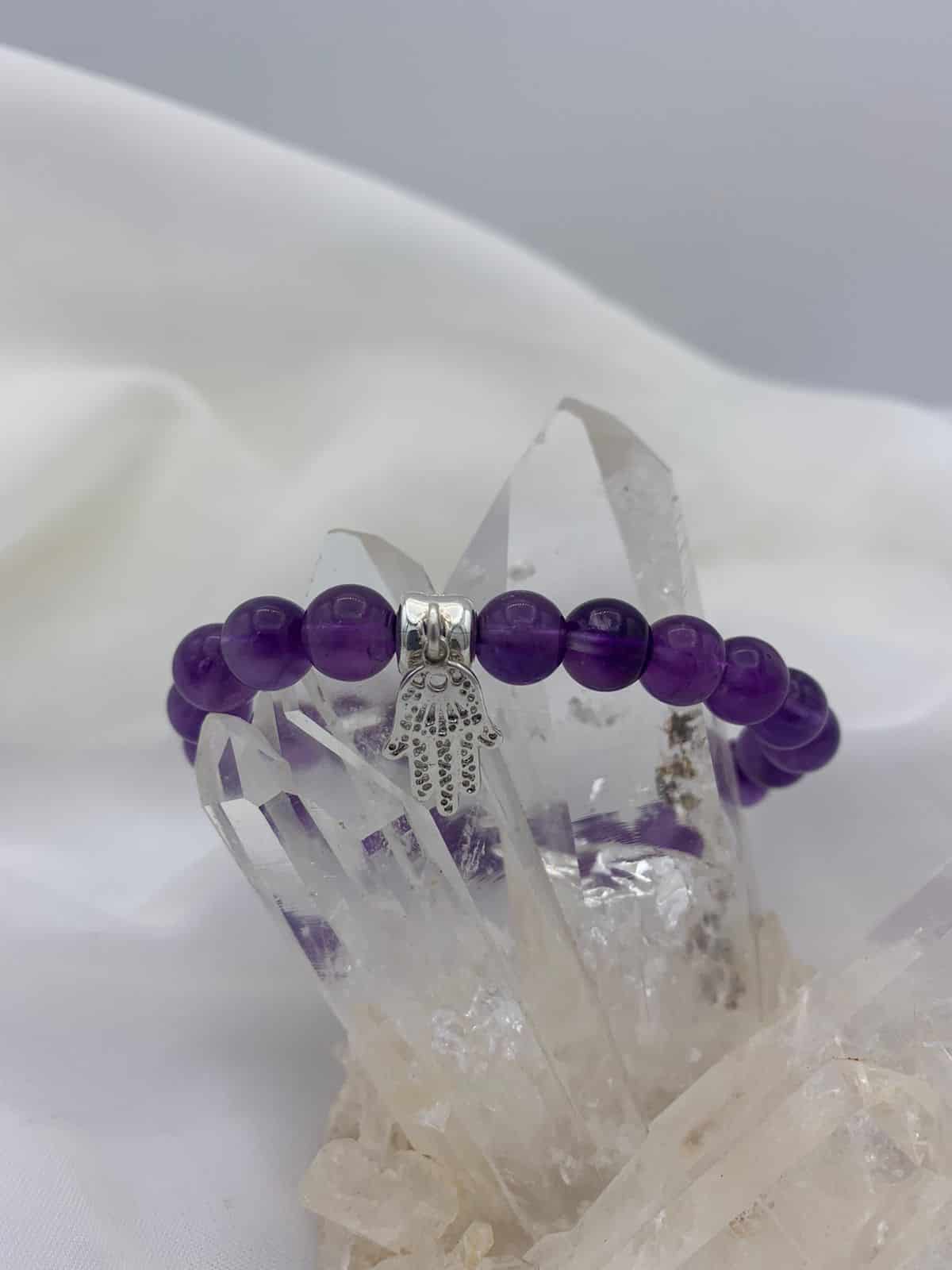 Pulsera Amatista dije Hamsa - miniatura 1