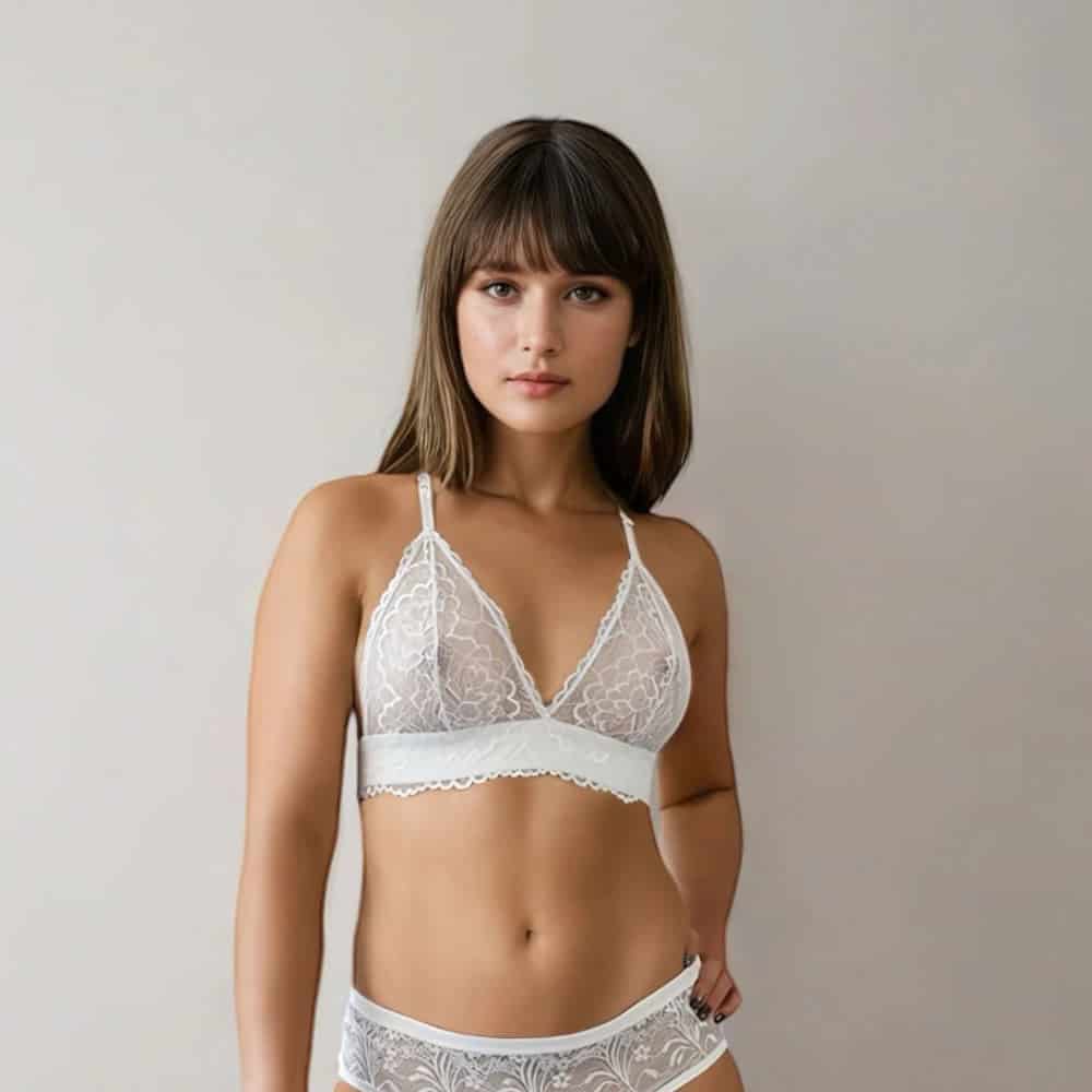 Bralette Triangular en Transparencia Lujo Nocturno. - miniatura 3