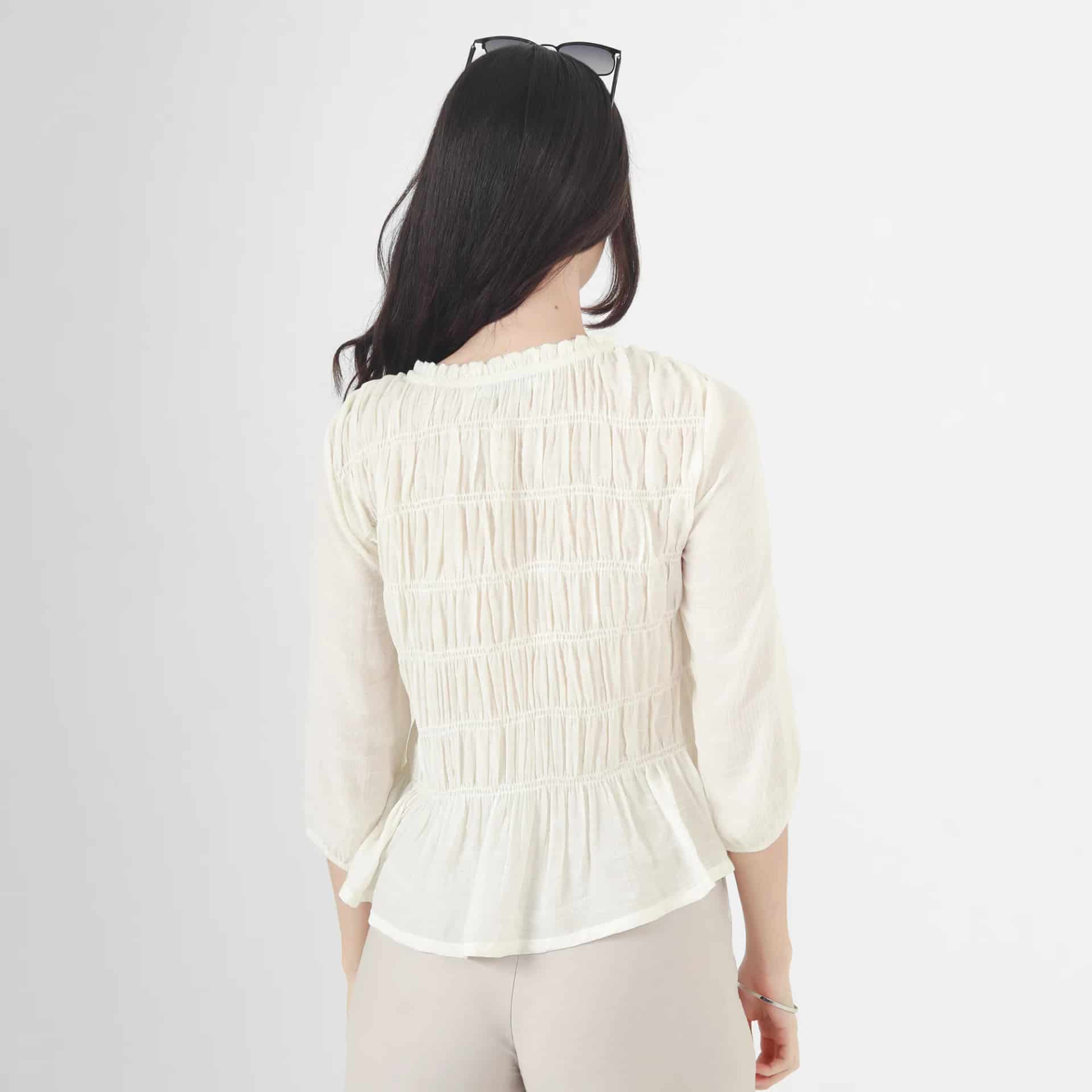 Blusa Cuello Redondo Manga 3Cuartos - miniatura 6