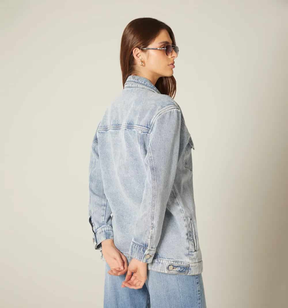 Chaqueta over size larga para mujer - miniatura 8