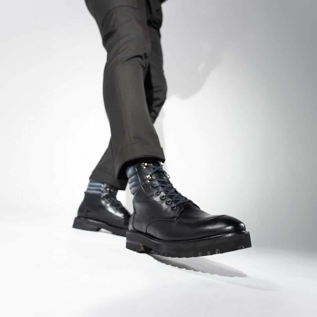 Bota Rocco Negro-Gris Suela Ultraliviana - miniatura 3