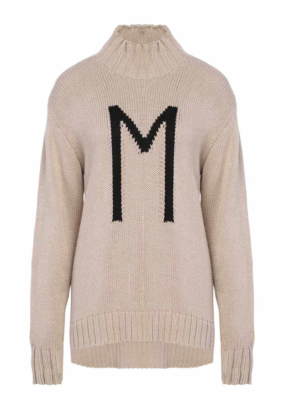 TURTLE NECK LETTER SWEATER - miniatura 6